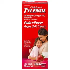 Children's TYLENOL Pain + Fever Relief Medicine Strawberry, 4.0 fl oz