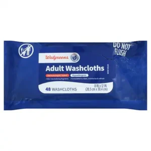 Walgreens Adult Washcloths Fresh, 12 x 8, 48.0 ea