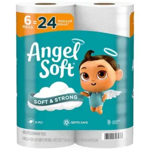 Angel Soft 2-Ply Bathroom Tissue Mega Roll Mega Roll, 320.0 ea, 6 pack